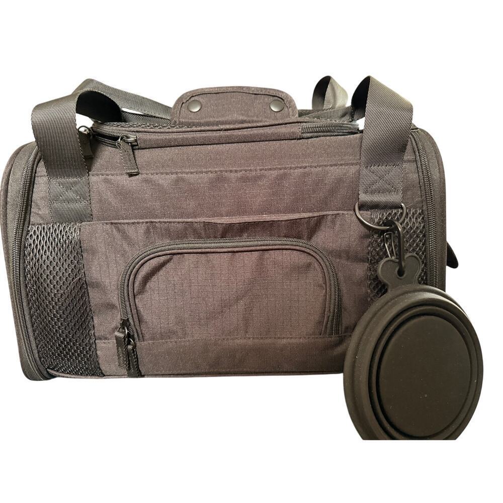 Pet Carrier Small Under 25 lbs - Reddy Black Fold-Out - Picture 2 of 13